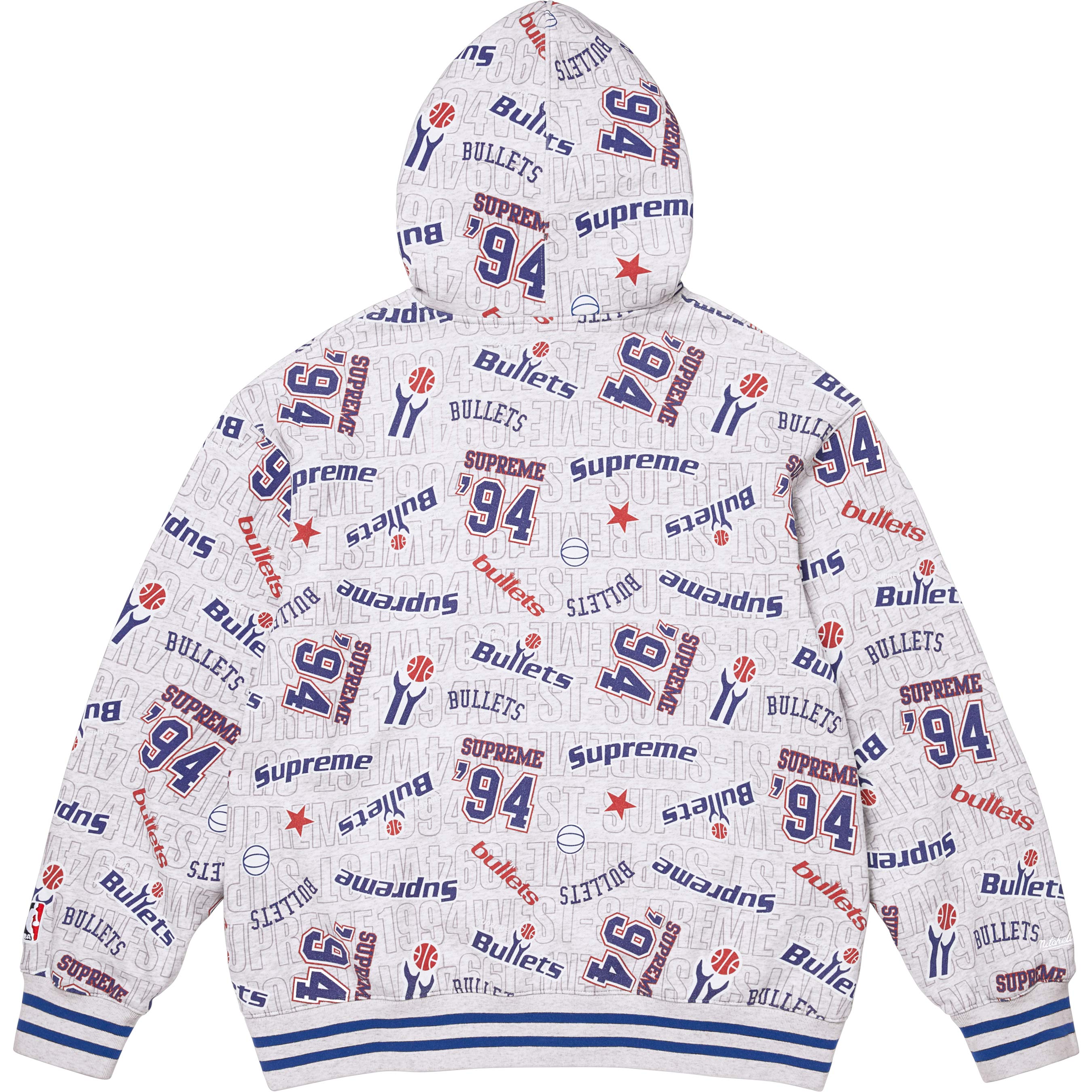 Supreme®/Mitchell & Ness® Teams Zip Up Hooded Sweatshirt view 6